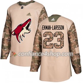 Adidas Maillot de Hockey Arizona Coyotes Oliver Ekman-Larsson 23 2017-2018 Camo Veterans Day Practice Authentic - Homme